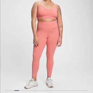NWT GapFit Sky High Studio Full-Length Leggings in Bright Guava Pink - Medium